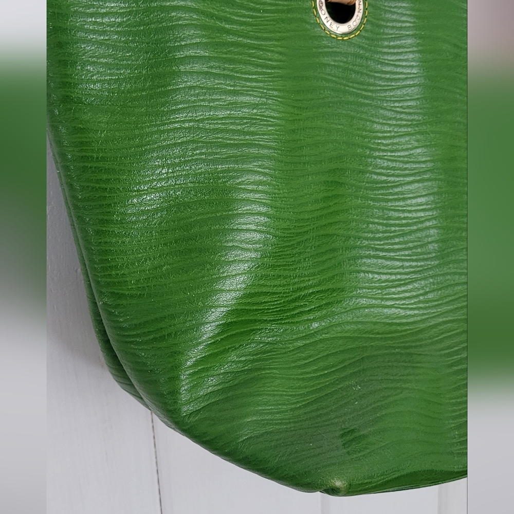 Dooney & Bourke Green Textured Leather Convertable Top Zip Shoulder Bag - Picture 15 of 15